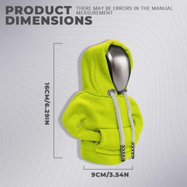 RGOAANC Gear Shift Hoodie, Gear Shift Cover, Fashionable Hoodie Automotive Gear Shift Knob Protector, Car Accessories Mini Sweater Gear Shift Knob Cover Universal for Car Gear Shift Levers (Green)