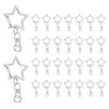 sourcing map 40 Pcs Metal Spring Snap Keychain Clip, Star