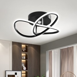 HORKEY - Lámpara de Techo, Sputnik Candelabro moderno luz colgante, lámparas colgantes de montaje semi empotrado para dormitorio, comedor, cocina iluminación