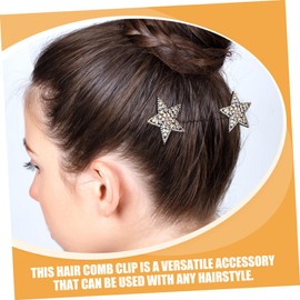 Baluue 10pcs Decorative Hair Combs and Star Hair Invisible Clips for and Updos Comfortable and Easy to Use for Work and Special Events