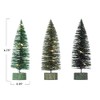 Creative Co-op 6.5" Bottle Brush Trees w/LED Lights Set of