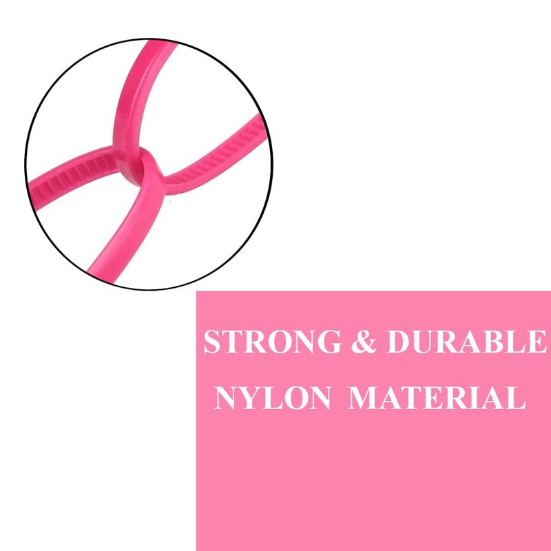 KafTon Fluorescent Pink Cable Ties Pack of 100 (300mm x