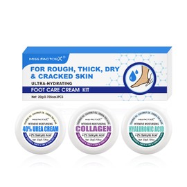 40% Urea Cream - Foot Cream for Cracked Heels and Dry Skin - Foot Cream Kit, Urea, Collagen and Hyaluronic Acid, Plus 2% Salicylic Acid - Cracked Heel Repair Cream 60g (Pack of 3)