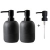 Soap Dispenser Set, Black, Hand Soap Dispenser for Bathroom, Elegant