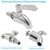 Biaungdo Beverage Dispenser Replacement Spigot, 304 Stainless Steel, Brushed Finish,