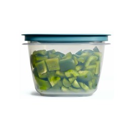 Utensilux Rubber maid Storage Containers, Easy Find Lids, Teal, 7 cup, Flex & Seal, Leak Proof Lids, Food Storage Set, Clear Meal Prep Flex Containers, 3 Piece Bundle Set