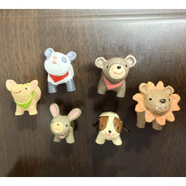Wag&WInk Animal Fridge Magnet, 3D Resin, Magnet, Cute Design, Independent Packaging, Kitchen Office Decor, Birthday, Children's Day, Gift, Set of 6 Gifts, Decoration, Gift, Resin Magnet, Office