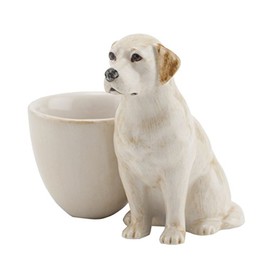 Yellow Labrador with Egg Cup
