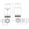 Noir Black Corner Thermostatic Radiator Valves - Energy Saving