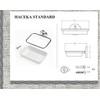 Haceka Seifenhalter Standard mit Kunststoffeinsatz, Plastik, Silber, 15 x 15