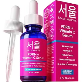 SeoulCeuticals PDRN Serum Salmon DNA Vitamin C Serum – Korean Skincare Anti Aging PDNR Skin Repair Booster – K Beauty PDRM Skin Care for Face 1oz