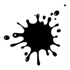 Ink Splash Vinyl Decal Sticker – 5 Inch Black Paint Splat and Drip Art Design for Cars, Laptops, and Windows – Durable, Weatherproof, Easy to Apply