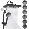 Hibbent High Pressure Shower Head Combo 5 Spray Rainfall Showerhead
