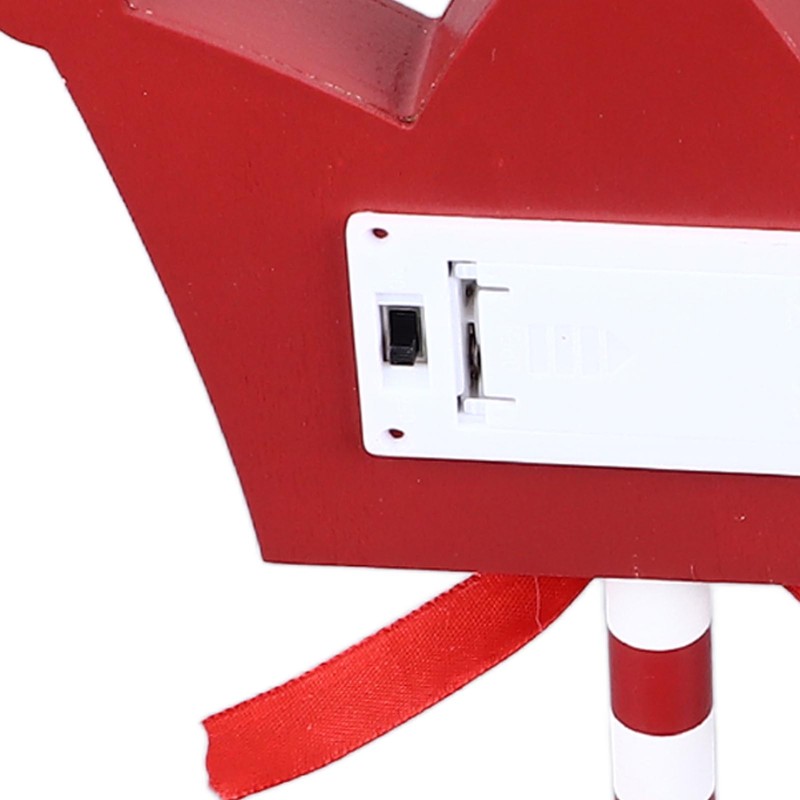 Christmas Stop Here Decor Metal Solid Wood LED Delicate Santa