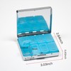 7 Days Chromed Shiny Silver Pill Organizer with Mirror Inside