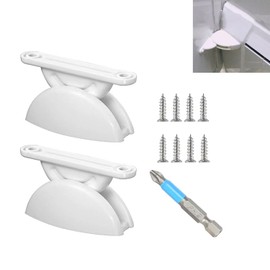 SIXHAOBU Pack of 2 Door Stops Caravan Door Holder Motorhome Clipon Door Stopper Door Holder White Nylon Door Stop Movable Clipon Door Stopper Door Lock for Motorhome Boat Camping Caravan