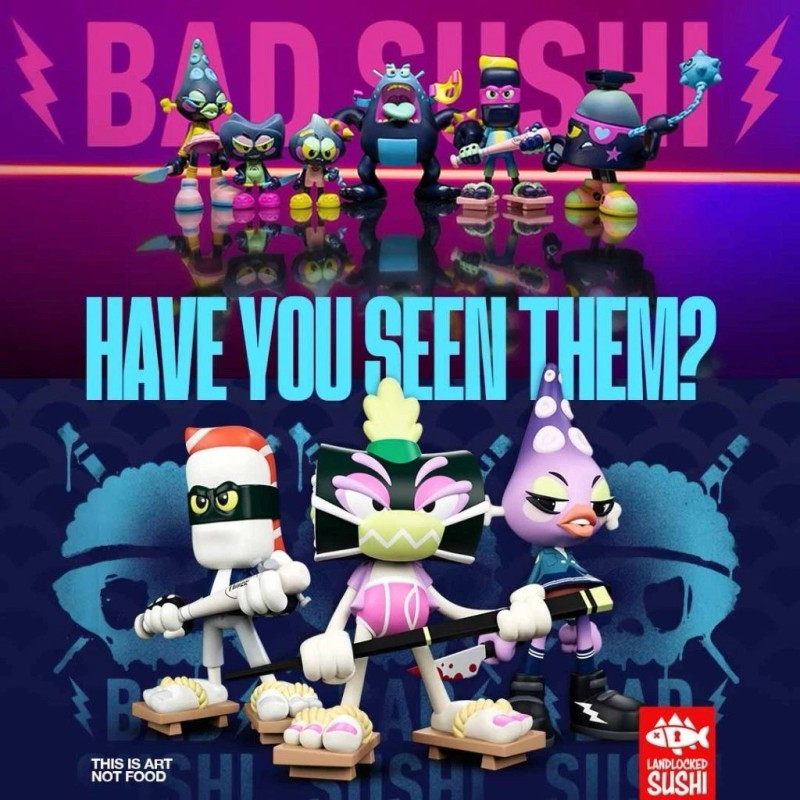 Superplastic Bad Sushi Series Blind Box 3in Mystery Figures *1