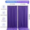 Purple Backdrop Curtains 2 Panels-Wrinkle-Free Purple Curtains Polyester Photography Drapes