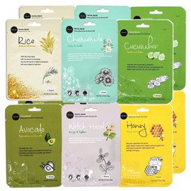 Celavi Essence Facial Face Mask K-Beauty Skincare Korea Skin Care Moisturizing (2 of each) B Set
