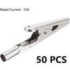 50Pcs Alligator Clips Silver, Spring Clamps, Metal Croc Clips for