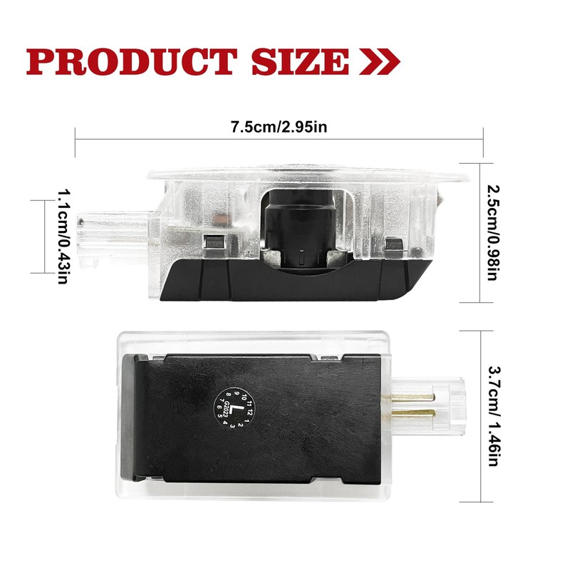 Qianjiang 2Pcs/Set Car Door Lights for Dodge Charger 2010-present, Courtesy