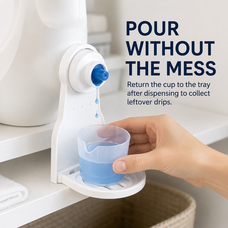 Laundry Detergent Cup Holder for Spill Control – 2PCS Drip