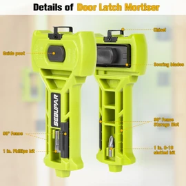 Door Hinge & Door Latch Installation Kit, Door Hinge Mortiser Template, Door Latch for Accurate Chiseling and Scoring, Door Lock Installation Kit, Easy to Set Up and Use