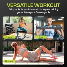 Flexelent - Bandas de resistencia de tela de 5 niveles para entrenar, amigables con la piel y antideslizantes, resistencia para piernas, glúteos y ent