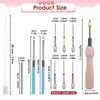 12 Pcs Punch Needle Kit, Embroidery Punch Needle Tool Wooden