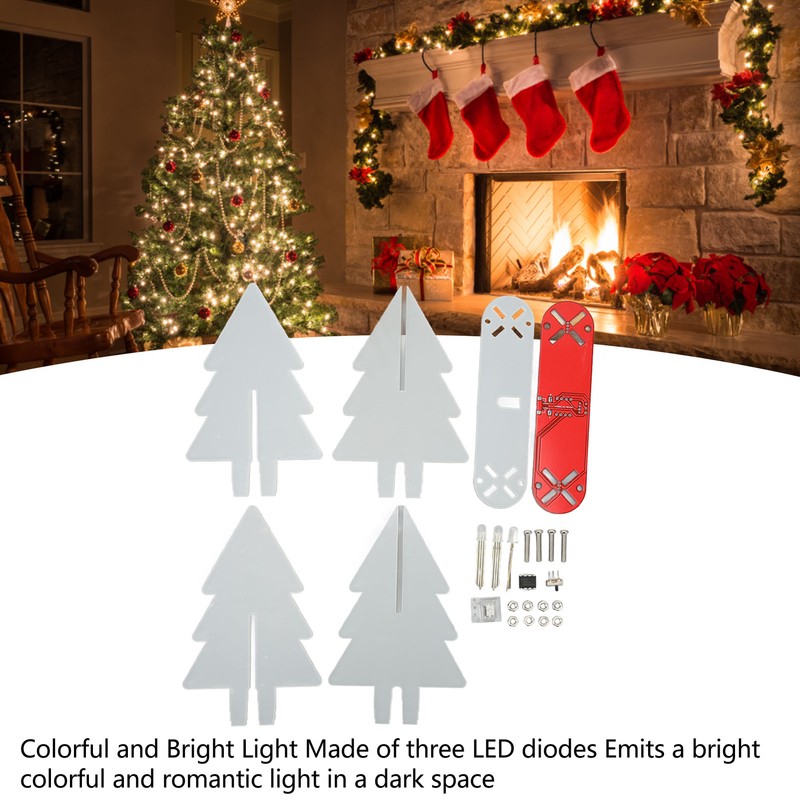 Electronic Christmas Tree Kit LED Gradient Light 3D DIY Electronic