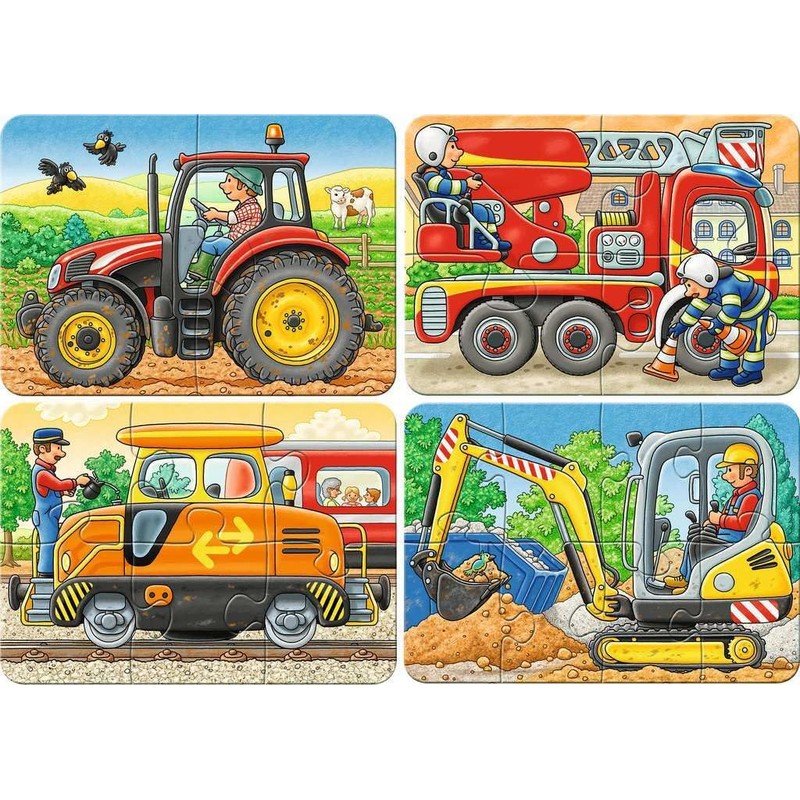 Ravensburger My First Puzzle Children's Puzzle, At work., grey