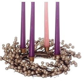 Champagne Berry Christmas Advent Wreath