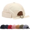Cotton Docker Cap Men's Adjustable Sailor Hat Cap Without Visor