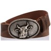 MGM Unisex Costume Belt with Cow Belt, brown