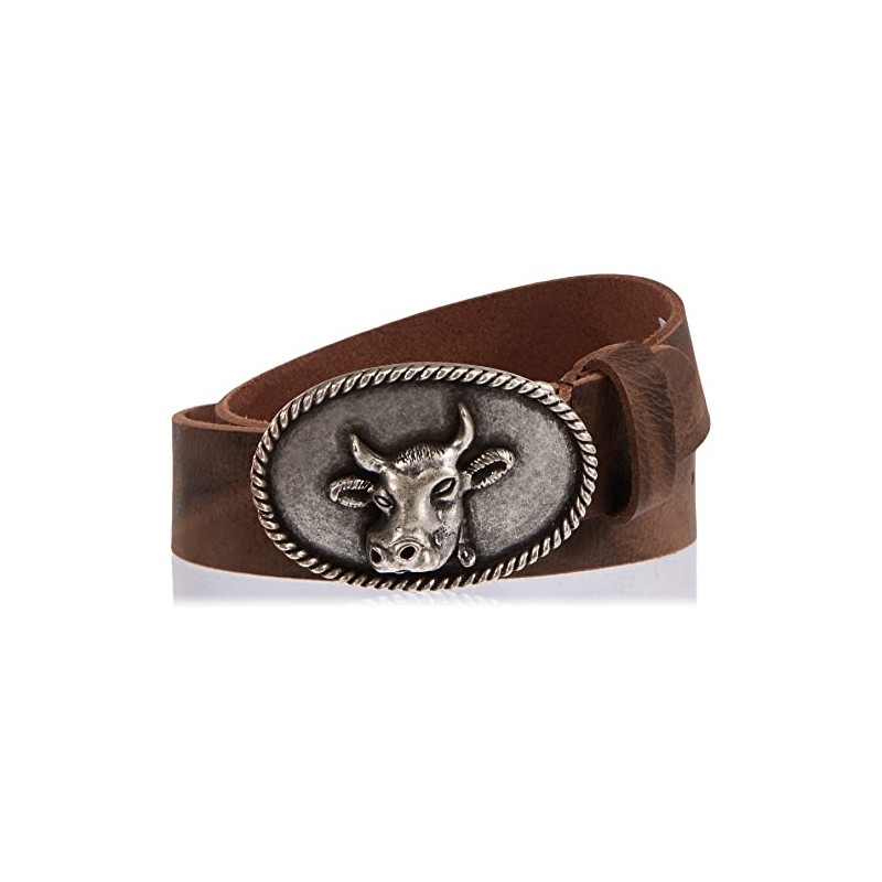 MGM Unisex Costume Belt with Cow Belt, brown