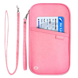 RFID Family Passport Wallet Holder Waterproof, Travel Document Organizer Credit Card Clutch Bag for Men Women