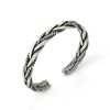 KF-Premium 925 Thai Handmade Mens Bracelet Vintage Open Bangle Twisted