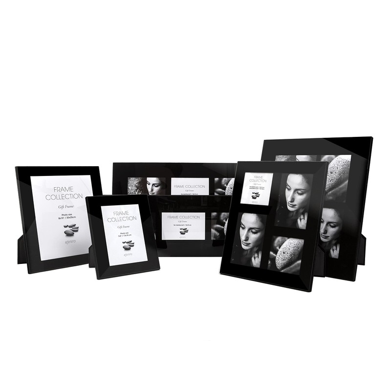 Kenro Modern Black Glass Photo Frame 8x6 inch / 15x20cm