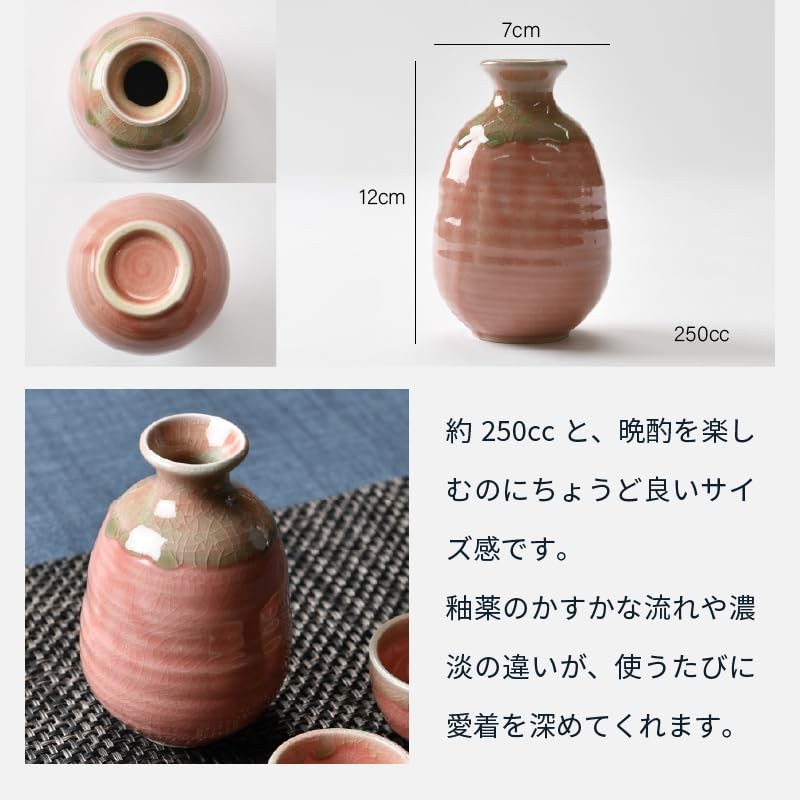 Setomonohonpo Stylish Sake Bottle Set with 10 Colors to Choose