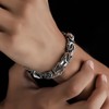 ULLMYYL Hip Hop Stainless Steel Cuban Link Chain Bracelet for