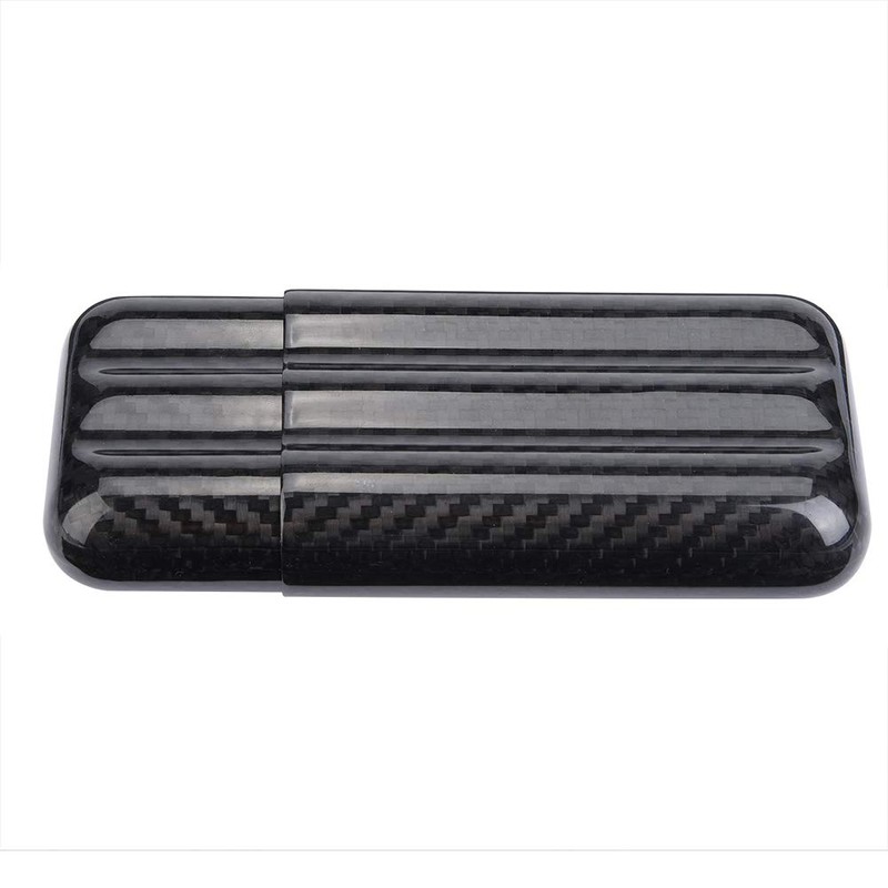 Gorgeri Carbon Fibre Cigar Case Humidors 3 Tubes Cigar Holder