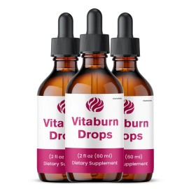 VitaBurn Drops Liquid Supplement, Max Strength Supplement, Vita Burn (3 Pack)