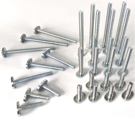 Set of 30 T-bolts, set of T-bolts, M6 thread: 10 x 75 mm, 10 x 50 mm, 10 x 25 mm for T-track