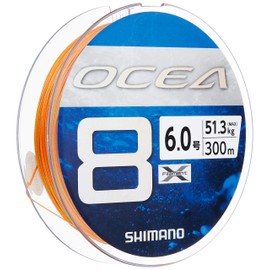 Shimano Osia 8 LD-A71S Fishing Line, 984.1 ft (300 m), No. 6.0, 5 Colors