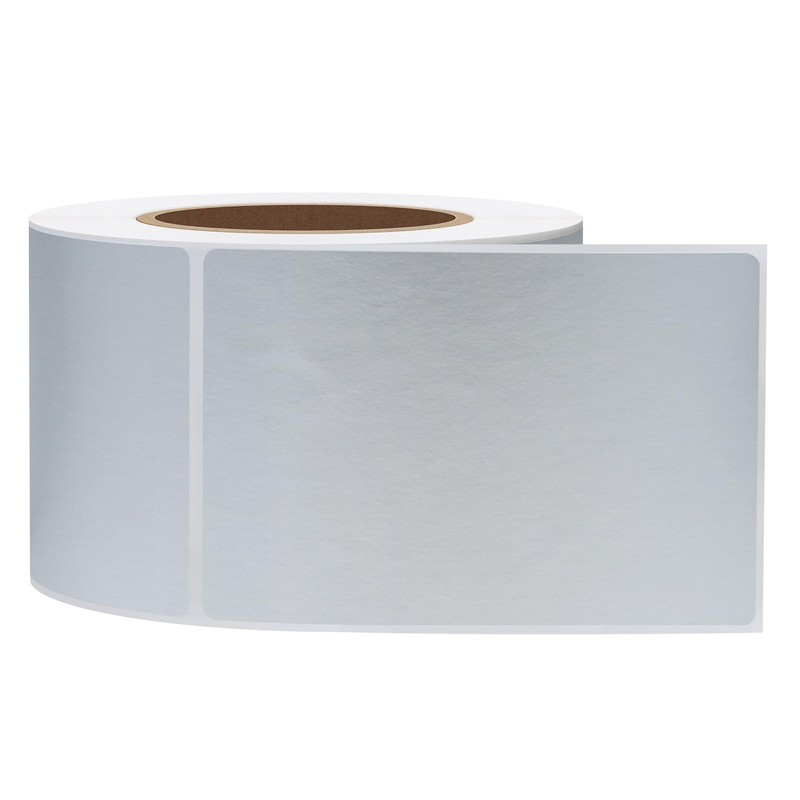 Hybsk 2x3 Inch Color-Code Labels Metallic Silver Sticker Rectangle 300