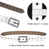 McFanBe Leather Belt for Women Girls Waist Belt Alloy Buckle