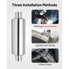 EVIL ENERGY 2" Resonator Muffler Stainless Steel (2.0 inch Inlet/Outlet,