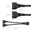 RIIEYOCA 2-in-1 Mains Adapter Cable for UPS Plug IEC 320
