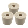 Drilled Rubber Stopper #6 (Set of 3)