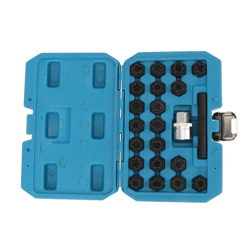 22pcs Wheel Lock Removal Kit with 20 Different Sockets, Locking
